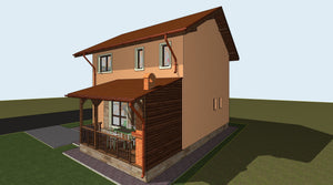 Montaj casa pe structura metalica cu etaj 134 mp in provincie thumbnail