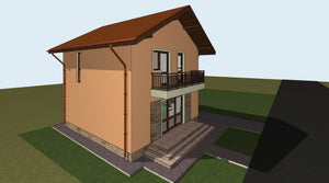 Montaj casa pe structura metalica cu etaj 134 mp in provincie thumbnail
