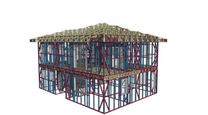 Montaj etaj structura metalica usoara proiect de casa P+1E thumbnail