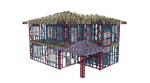 Montaj parter structura metalica usoara proiect de casa P+1E thumbnail