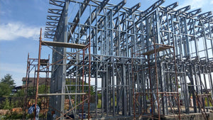 Montaj structura metalica finalizat pentru proiect casa 190 mp thumbnail