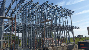 Montaj structura metalica finalizat pentru proiect casa 190 mp thumbnail