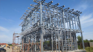 Montaj structura metalica finalizat pentru proiect casa 190 mp thumbnail