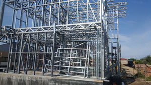 Montaj structura metalica finalizat pentru proiect casa 190 mp thumbnail