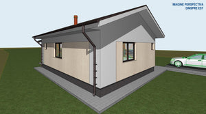 Placare exterioara din fibrociment casa metalica parter cu terasa acoperita thumbnail