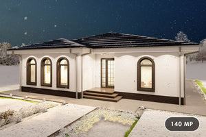 Proiect casa parter cu 3 dormitoare constructie zidarie imagine 1 thumbnail