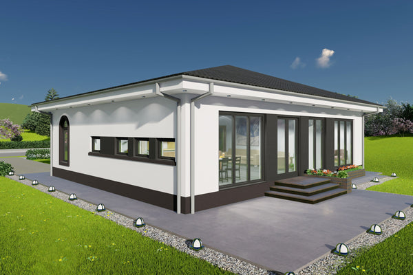 Proiect casa parter cu 3 dormitoare constructie zidarie imagine 14