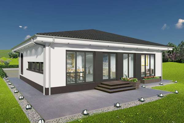 Proiect casa parter cu 3 dormitoare constructie zidarie imagine 15