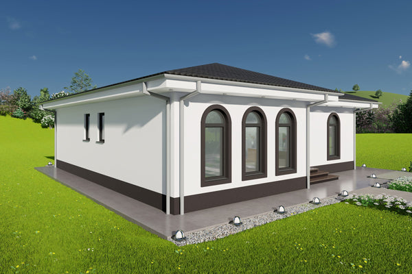 Proiect casa parter cu 3 dormitoare constructie zidarie imagine 19