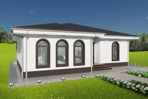 Proiect casa parter cu 3 dormitoare constructie zidarie imagine 20