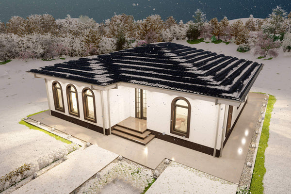 Proiect casa parter cu 3 dormitoare constructie zidarie imagine 21