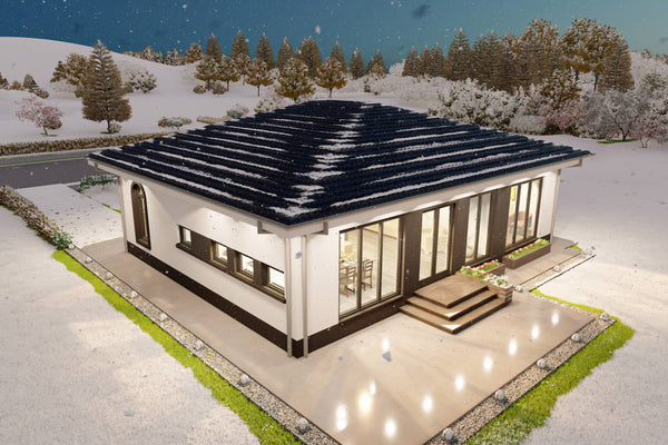 Proiect casa parter cu 3 dormitoare constructie zidarie imagine 23