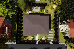 Proiect casa pe structura metalica 120 mp fara etaj 120-083 - acoperis de casa moderna imagine 12 thumbnail
