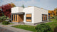 Proiect casa pe structura metalica cu 2 dormitoare fara etaj - fatada de casa moderna imagine 7