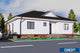 Proiect casa pe structura metalica parter cu 3 camere 160 mp - fatada de casa alba imagine 3