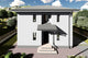 Proiect casa pe structura metalica moderna 4 dormitoare 092 - fatada de casa alba imagine 3