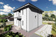 Proiect casa pe structura metalica moderna 4 dormitoare 092 - fatada de casa alba imagine 4
