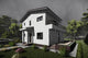 Proiect casa pe structura metalica 180 mp cu terasa 181-026 - fatada de casa alba imagine 7