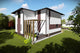 Proiect casa pe structura metalica 200 mp cu etaj 196-040 - model fatada imagine 4