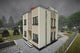Proiect casa pe structura metalica cu etaj fara acoperis 081 - model fatada imagine 8