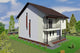 Proiect casa pe structura metalica cu etaj si balcoane 010 - model fatada imagine 4