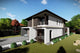 Proiect casa pe structura metalica cu etaj garaj dublu 061 - fatada de casa exterior imagine 6