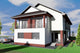 Proiect casa pe structura metalica duplex cu etaj 476-011 - fatada de casa imagine 5
