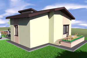 Proiect casa pe structura metalica 90 mp fara etaj 088-019 - model de fatada imagine 3 thumbnail