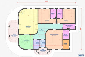 Proiect casa pe structura metalica brancoveneasca parter 004 - plan casa parter thumbnail