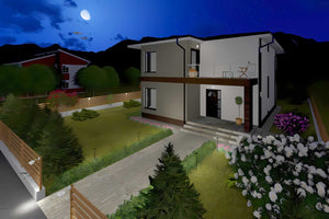 Proiect casa pe structura metalica cu 3 dormitoare 3 bai 034 - fatada de casa exterior imagine 15 thumbnail