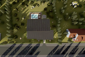 Proiect casa pe structura metalica cu etaj 059 - fatada casa imagine 17 thumbnail