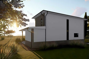 Proiect casa pe structura metalica cu etaj mediteraneana 065 - fatada casa cu piatra imagine 6 thumbnail