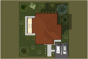 Proiect casa pe structura metalica cu etaj si terase 241-003 - acoperiș imagine 7 thumbnail