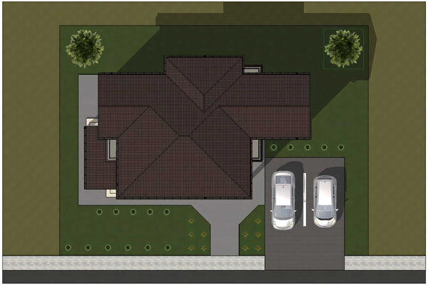 Proiect casa pe structura metalica cu terasa acoperita 014 - model de acoperis imagine 7