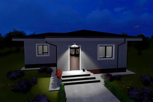 Proiect casa pe structura metalica mica parter 90 mp 088-073 - fatada casa imagine 6 thumbnail