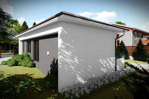 Proiect casa pe structura metalica mica parter 90 mp 088-073 - fatada casa exterior imagine 3 thumbnail
