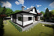Proiect casa pe structura metalica moderna cu mansarda 048 - fatada de casa placata imagine 3