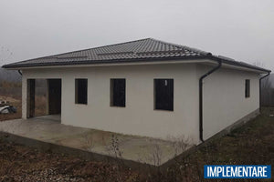Proiect casa pe structura metalica moderna fara etaj 174-012 - model fatada imagine 7 thumbnail