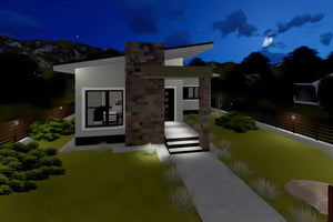 Proiect casa pe structura metalica parter 3 dormitoare 056 - fatada casa placata exterior imagine 9 thumbnail