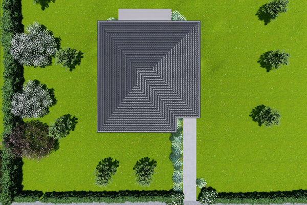 Proiect casa pe structura metalica parter cu 1 dormitor 50mp - acoperis casa moderna poza 17