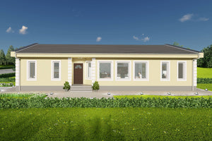 Proiect casa ingusta lunga moderna facuta din zidarie thumbnail