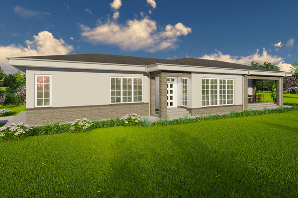 Proiect casa stil mediteranean pe structura metalica imagine 2