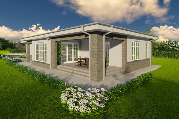 Proiect casa stil mediteranean pe structura metalica imagine 7