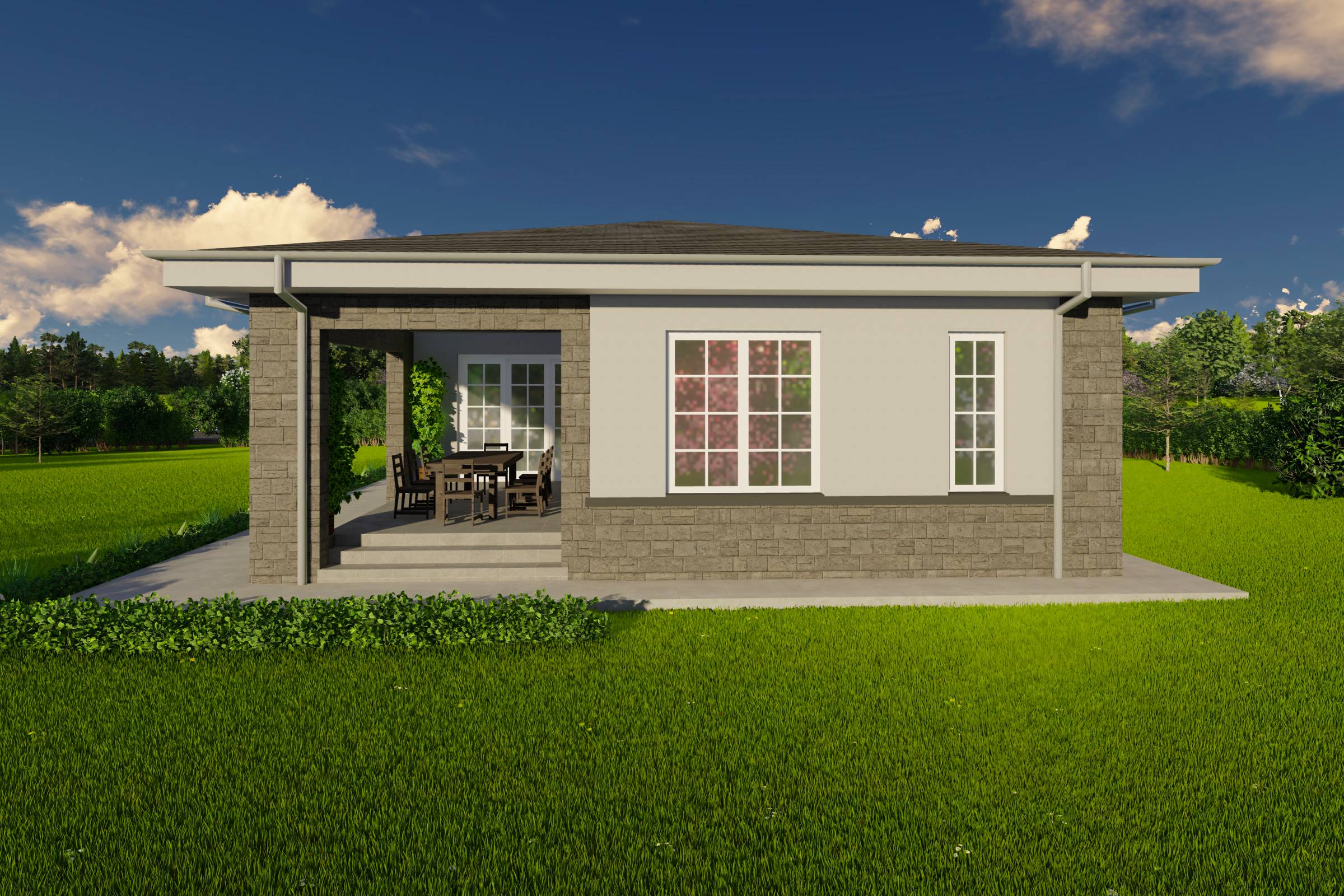 Proiect casa stil mediteranean pe structura metalica imagine 9
