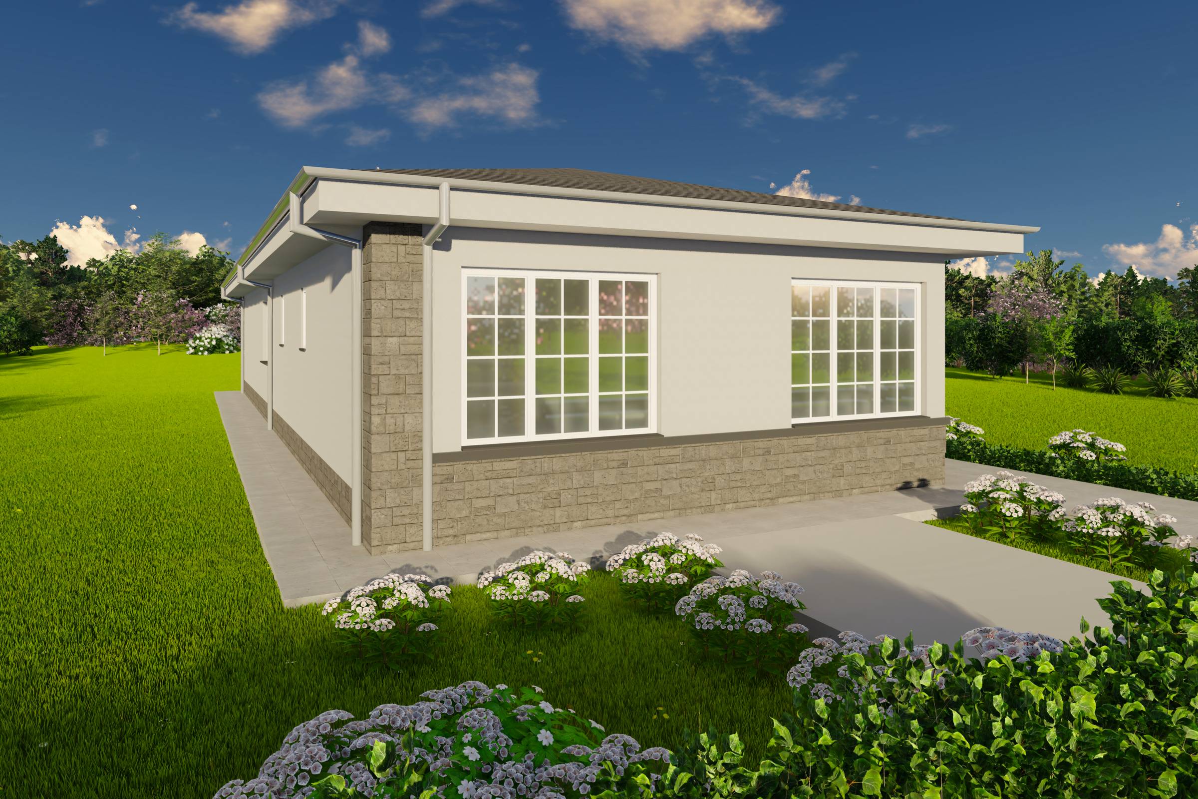 Proiect casa stil mediteranean pe structura metalica imagine 12