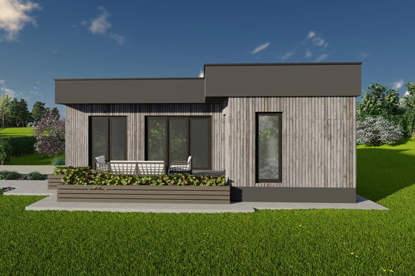 Proiect casa structura metalica 2 camere si 1 baie 60 metri - fadata casa de vacanta poza 3