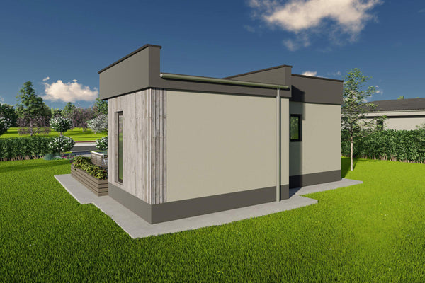 Proiect casa structura metalica 2 camere si 1 baie 60 metri - fadata casa de vacanta poza 5