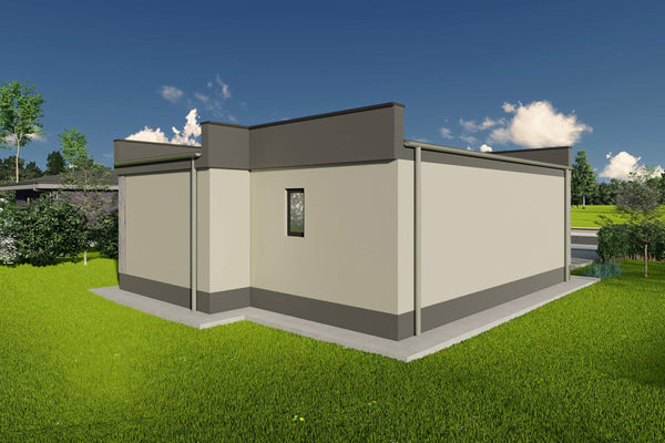 Proiect casa structura metalica 2 camere si 1 baie 60 metri - fadata casa de vacanta poza 6