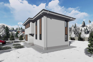 Proiect casa structura metalica 4 dormitoare terasa la 200mp - design locuinta imagine 7 thumbnail