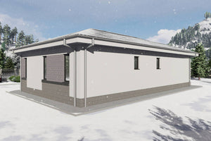 Proiect casa structura metalica cu 2 dormitoare 110mp id 133 - design fatada de casa moderna poza 13 thumbnail